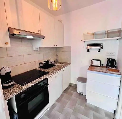 公寓 L'eden : 4 Prs, Clim, Parking,300 M Des Plages 昂蒂布