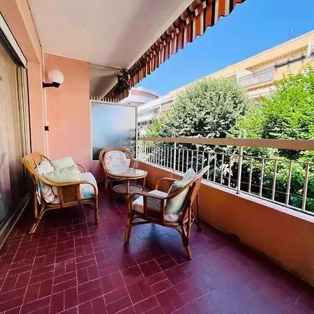 Appartamento L'eden : 4 Prs, Clim, Parking,300 M Des Plages Antibes